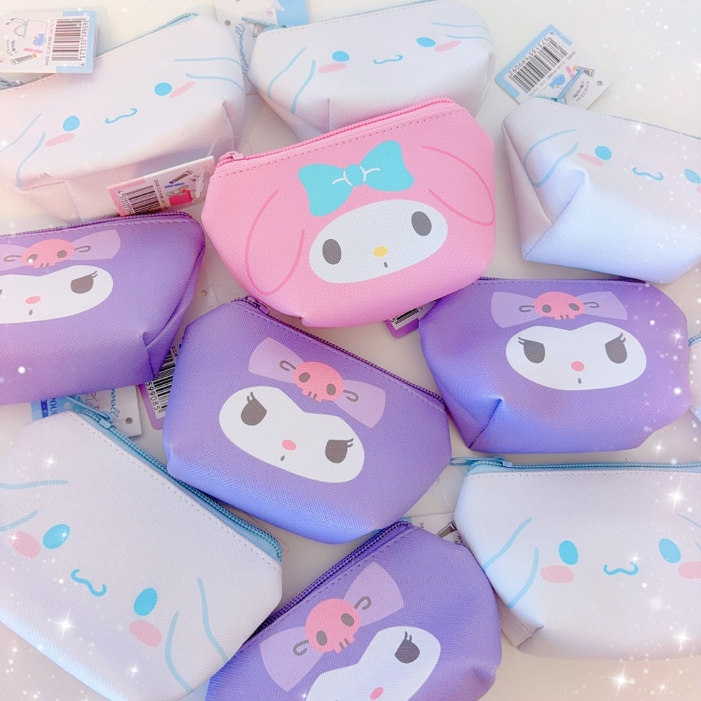 NWT-3 for$10-cute kawaii Sanrio my melody/cinnamonroll/kiromi mini zipper pouch